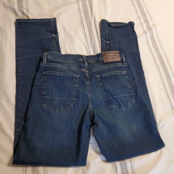 Devil-Dog Jeans Slim-Straight Fit Dark wash sz:30x34 - Picture 7 of 8